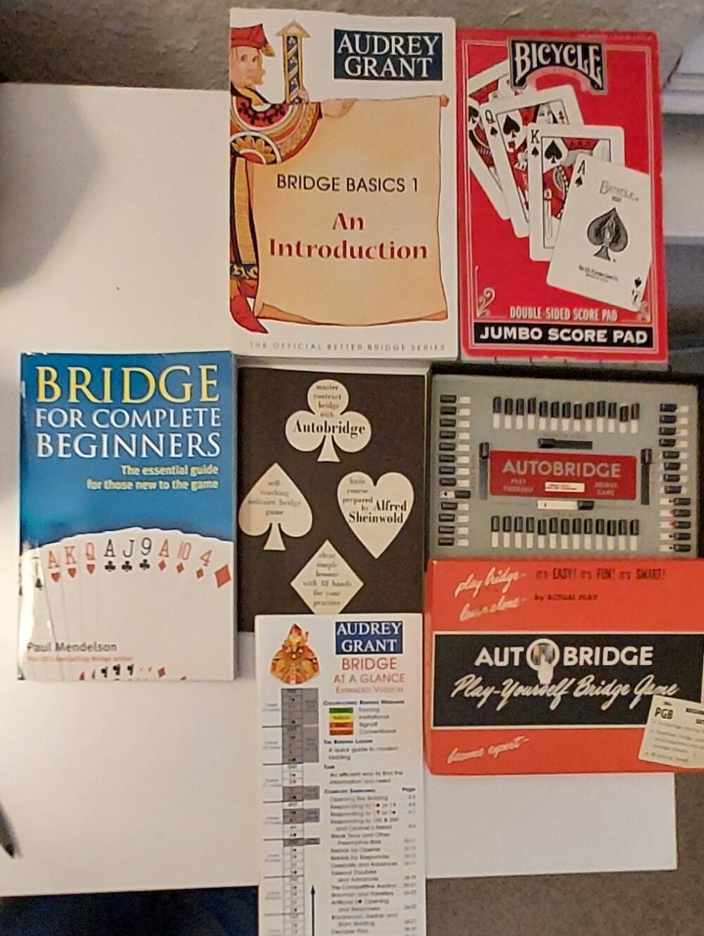 Vintage Lot Learn To Play Bridge Books Score Pad Play Yourself Game